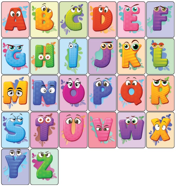 Cartoon Alphabet Cards